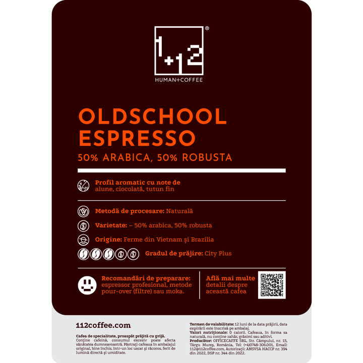 Oldschool Espresso Arabica/Robusta Cafea de Specialitate