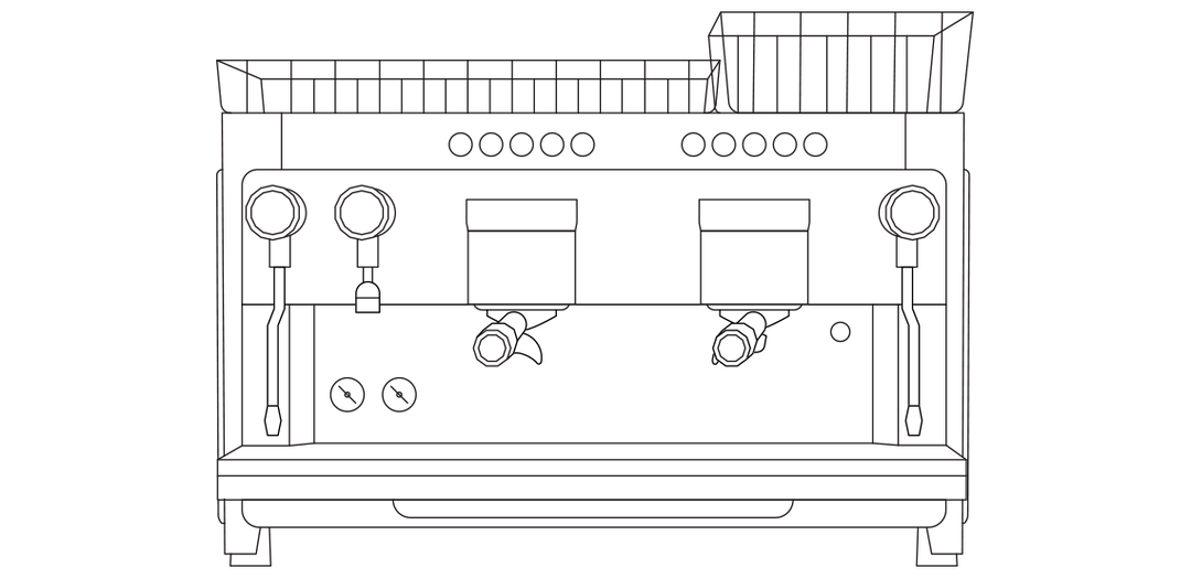 Espressor Iberital Tandem 2 Groups - Wood - 112 Coffee Roastery