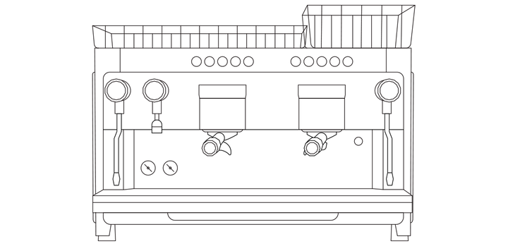 Espressor Iberital Tandem 2 Groups - Wood - 112 Coffee Roastery