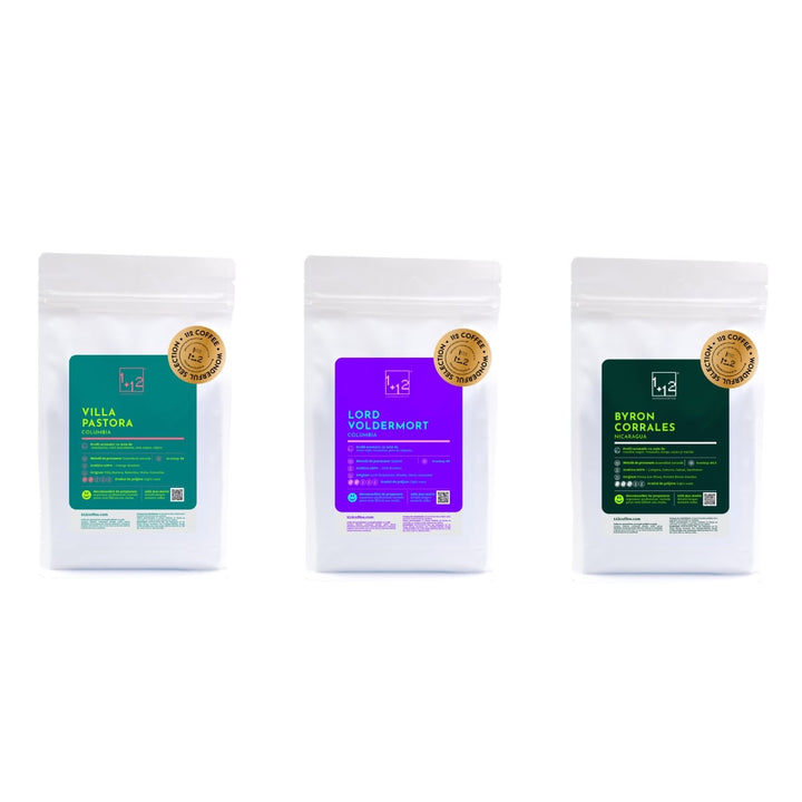 Pachet 3 buc. Columbia Villa Pastora, Columbia Lord Voldermort, Nicaragua Byron Corrales 750 grame Cafea de Specialitate