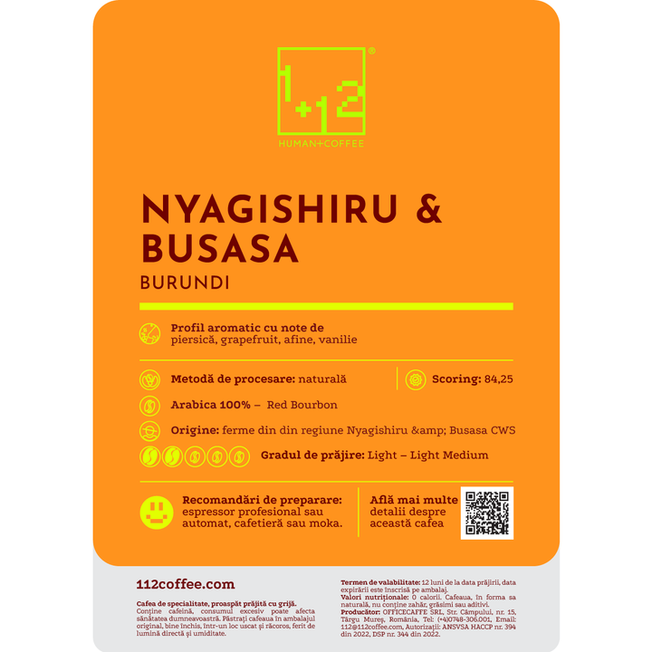 Burundi Nyagishiru & Busasa Cafea de Specialitate