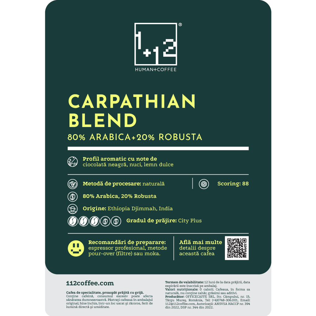 Carpathian Blend arabica/robusta Cafea de Specialitate