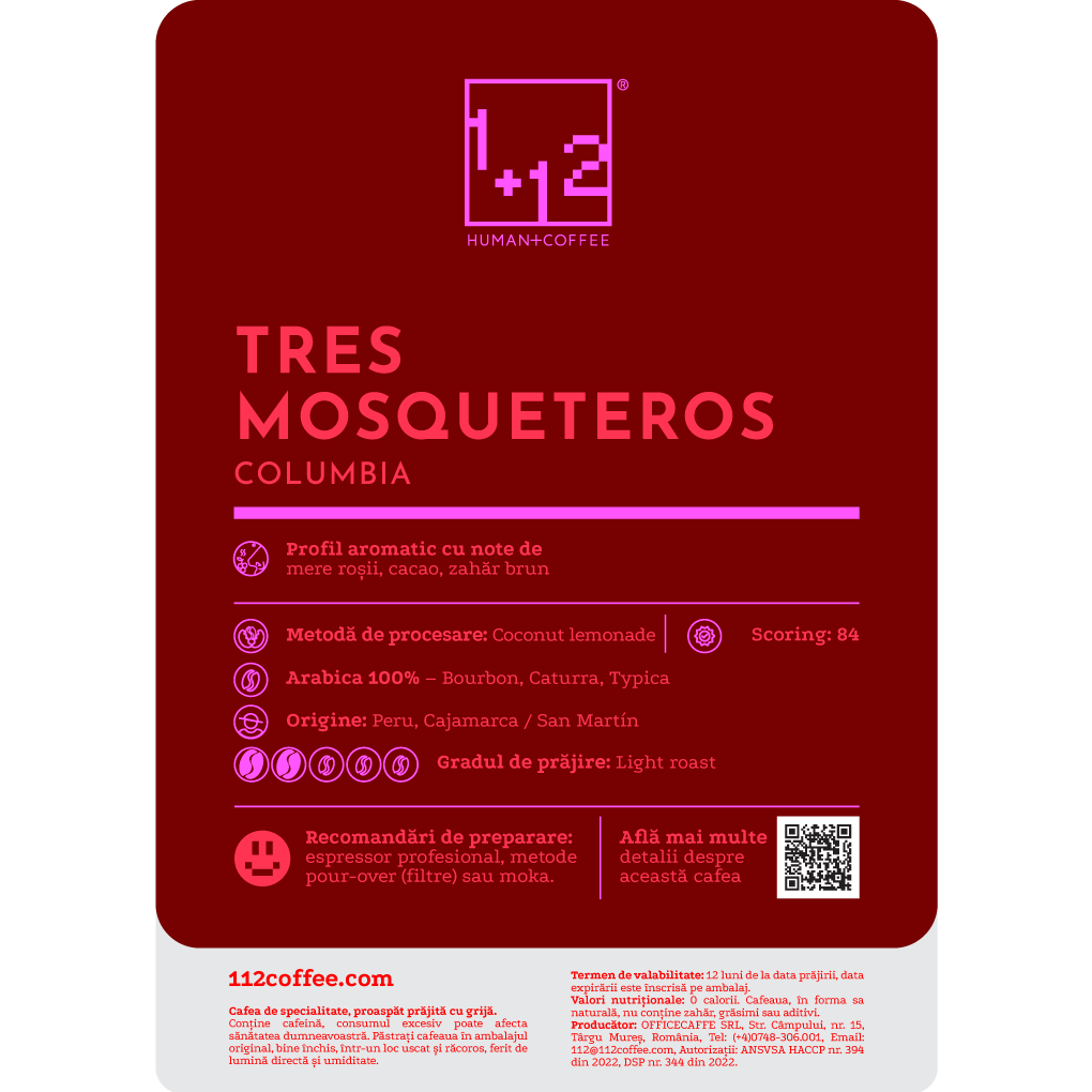 Peru Tres Mosqueteros Cafea de Specialitate