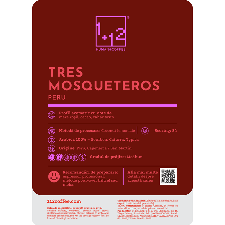 Peru Tres Mosqueteros Cafea de Specialitate