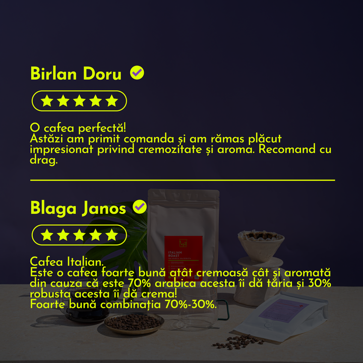Italian Roast arabica/robusta Cafea de Specialitate