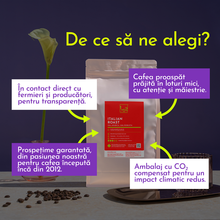 Italian Roast arabica/robusta Cafea de Specialitate