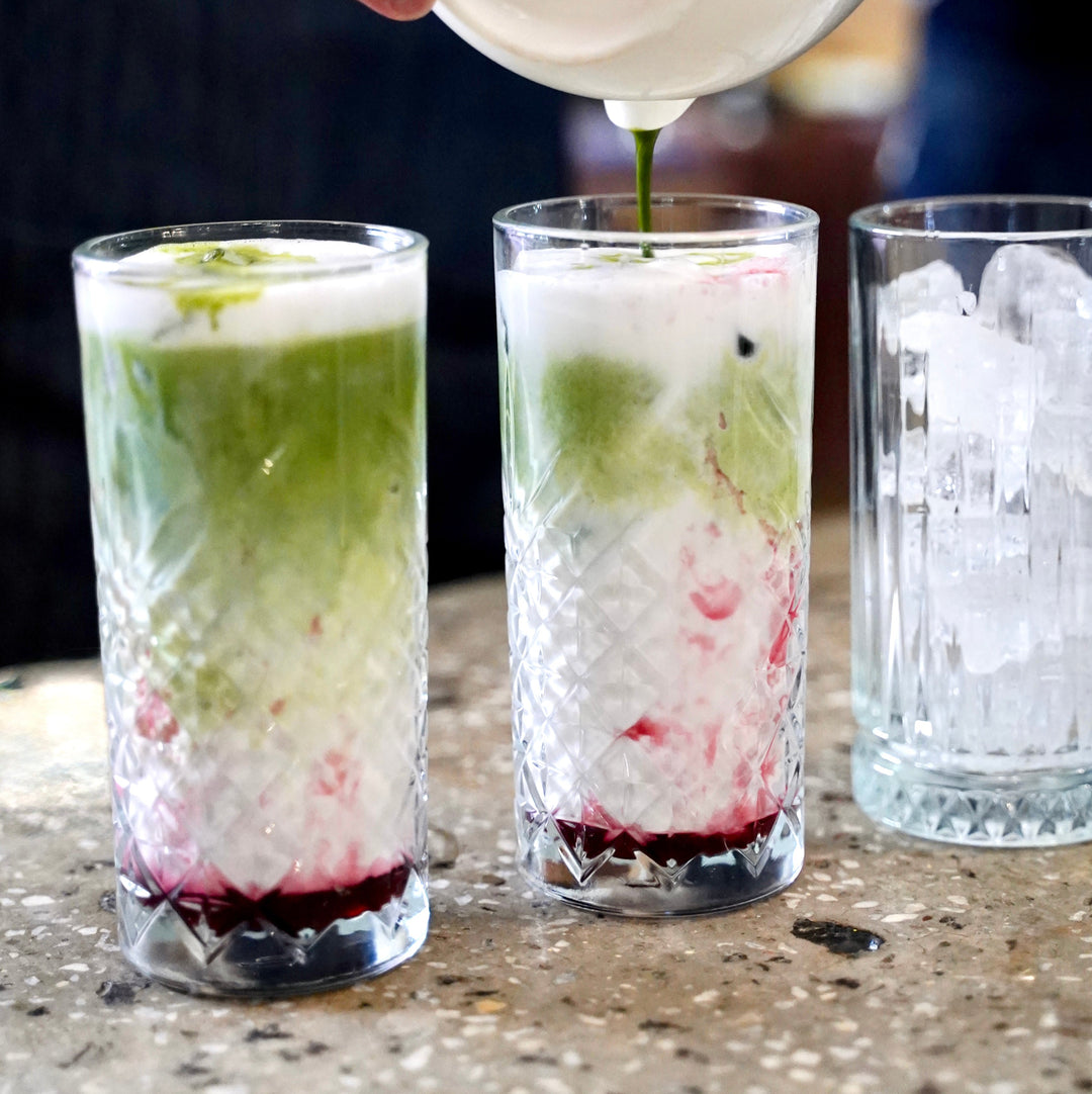 RASPBERRY MATCHA LATTE